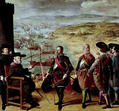 ブエン・レティロのために描かれた戦い：1627年、イギリスからのカディスの防衛 作： Francisco de Zurbaran