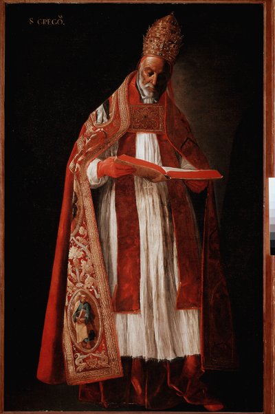 教皇グレゴワール1世または対話（油彩・キャンバス 作： Francisco de Zurbaran