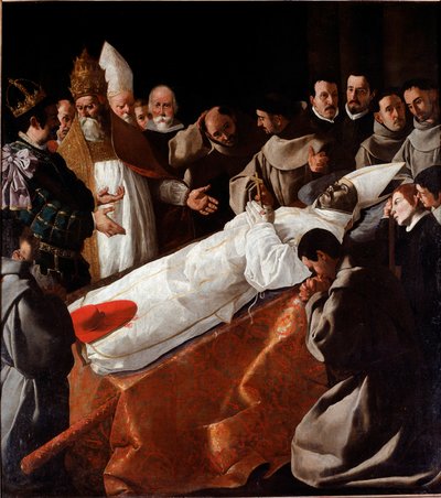 セント・ボナヴェンチャーの遺体が安置される 作： Francisco de Zurbaran