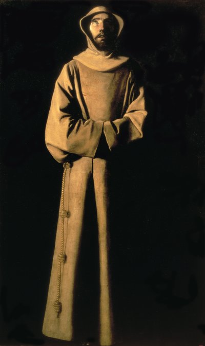 アッシジの聖フランシスコ、1640年頃（キャンバスに油彩） 作： Francisco de Zurbaran