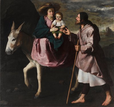 エジプトへの逃避、1638〜40年頃（キャンバスに油彩） 作： Francisco de Zurbaran