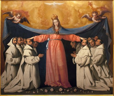 ラス・クエバスの聖母」。フランシスコ・ズルバラン（1598-1664）作 油彩・キャンバス 作： Francisco de Zurbaran