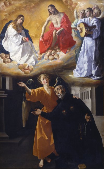 聖アルフォンサスロドリゲスのビジョン 作： Francisco de Zurbaran