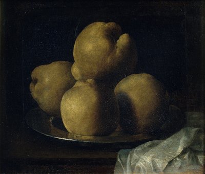 カリンの皿のある静物 作： フランシスコ・デ・スルバラン