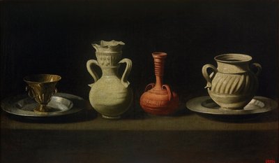 4つの器のある静物 作： フランシスコ・デ・スルバラン
