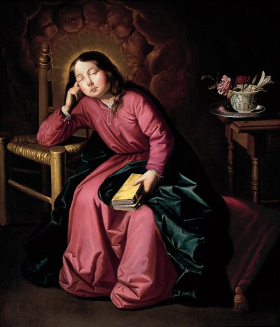 眠っている子の聖母 作： Francisco de Zurbaran