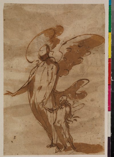 子供と歩く守護天使、直腸、17世紀 作： Francisco the Younger Herrera