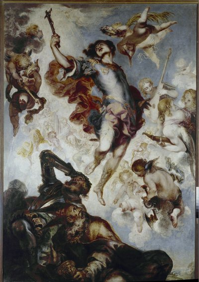 ヘルメネジルデの勝利（西ゴートの王子で殉教者、約560～585年） - 油彩・キャンバス 作： Francisco the Younger Herrera