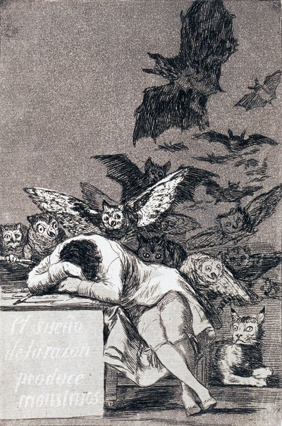 理性の夢がモンスターを生む 作： Francisco de Goya