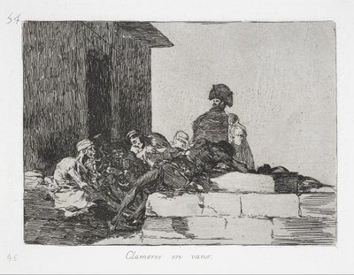 シリーズ「戦争の災害」の嘆き 作： Francisco de Goya