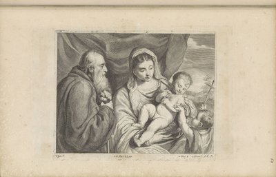 幼子キリストと幼い洗礼者ヨハネを抱くマリア 作： Franciscus van der Steen