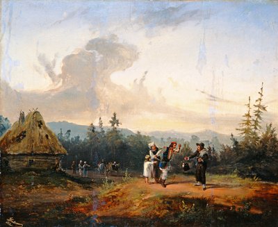 ユダヤ人商人との議論、1853 作： Franciszek Kostrzewski