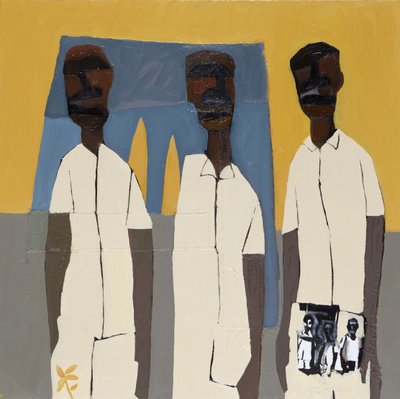 チャーチ・ボーイズ III, 2000 （ミクストメディア、キャンバス） 作： Francks Deceus