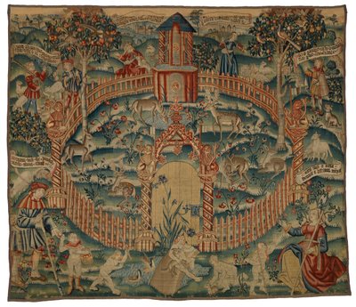 タペストリー、パーク・オ・セルフ、フランドルまたはフランス、1500年頃制作（ウール） 作： Franco-Flemish School