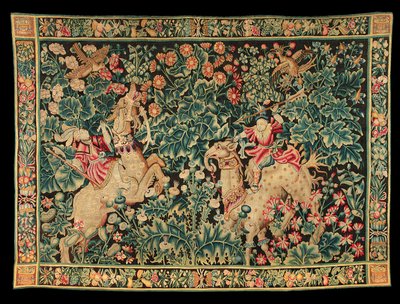 エキゾチックな新緑のタペストリー、おそらくトゥルネー、c.1520-50 作： Franco Flemish School