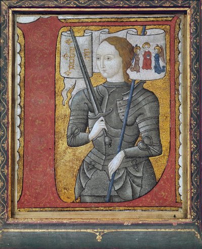 15世紀の歴史を描いた初期描写のジャンヌダルク（1412-31） 作： Franco Flemish School