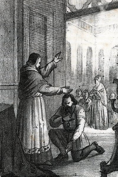 Encontro entre o Papa Paulo III e Charles Quint em Rocca di Busseto em 作： Franco Mistrali