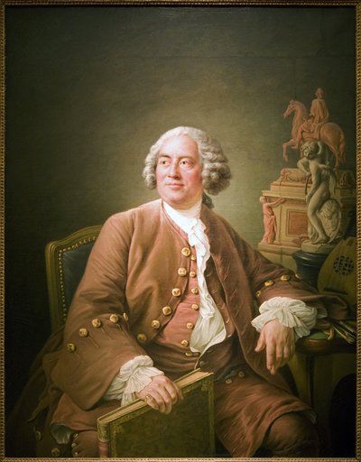Edme Bouchardon (1698-1762) の肖像、フランスの彫刻家、Francois Hubert Drouais (1727-1775) によるキャンバスに油絵。 写真、KIM Youngtae、パリ、Musee Carnavalet。 作： Francois Hubert Drouais