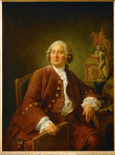 彫刻家エドム・ブシャルドンの肖像... 作： Francois-Hubert Drouais