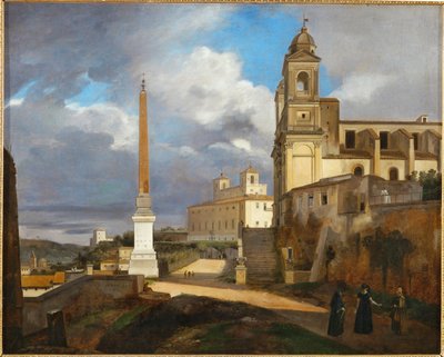 ローマのラ・トリニテ・デ・モンとヴィラ・メディチ ... 作： Francois-Marius Granet