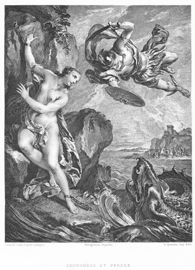 アンドロメダとペルセ（彫刻 作： Francois (after) Boucher