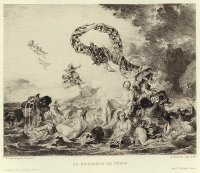 ヴィーナスの誕生」（エングレービング 作： Francois (after) Boucher
