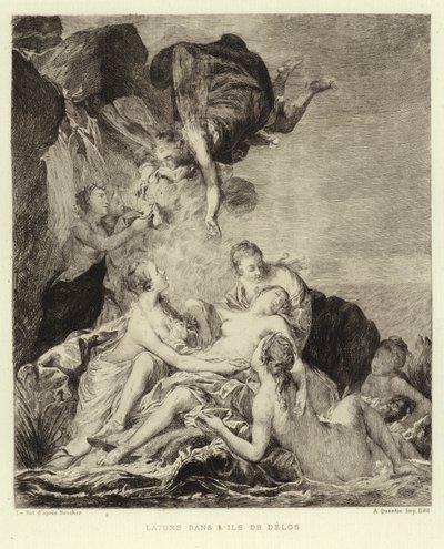 デロス島のラトナ(彫刻) 作： Francois (after) Boucher