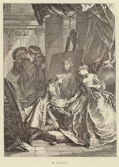 シシリアン(彫刻) 作： Francois (after) Boucher