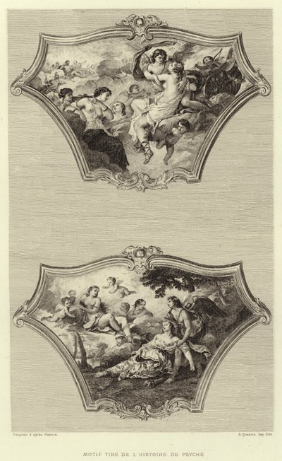 プシュケの物語のパターン（彫刻 作： Francois (after) Boucher