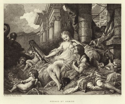 ルノーとアルミード（彫刻 作： Francois (after) Boucher