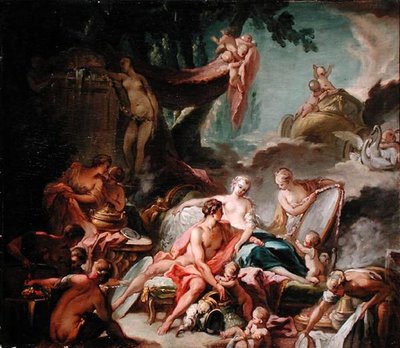 神々の愛：火星と金星（油彩・キャンバス 作： Francois (after) Boucher