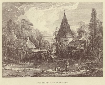 ボーヴェ周辺の風景（彫刻作品 作： Francois (after) Boucher