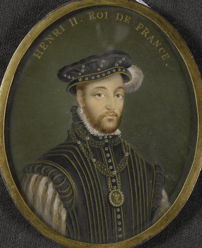 フランス王アンリ2世（1519-59）の肖像 作： Francois (after) Clouet