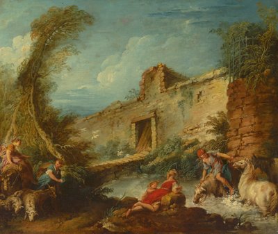 フォードの交差点 1703-70年頃 油彩・カンヴァス 作： Francois (and studio) Boucher