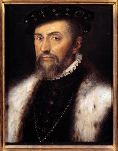 Anne Duc de Montmorency (1492-1567) の肖像 フランスのコネタブル。フランソワ・クルエ（1515-1572）のアトリエ、1555年頃。木に油彩。ディム：0,32 x 0,28m。木に油彩。 作： Francois (workshop of) Clouet