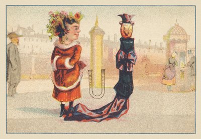 U (服を着た 2 人の女性が示す文字) 作： Francois Antoine Appel