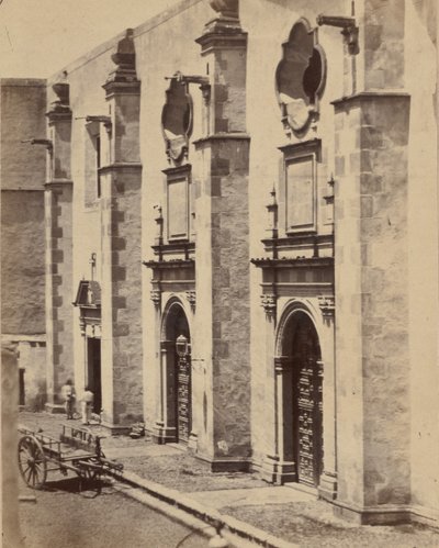 [メキシコ皇帝マクシミリアンと兵士の投獄の場所]、1867 年。 作： Francois Aubert