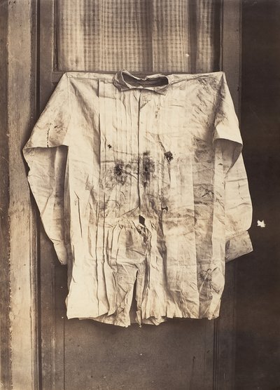 処刑中に着用された天皇のシャツ、1867年。 作： Francois Aubert