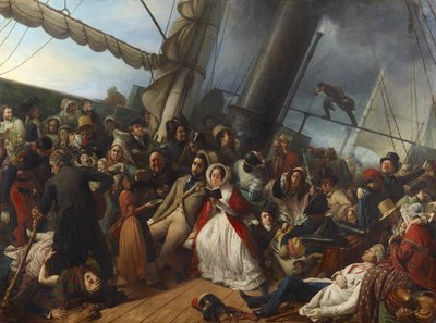 イングリッシュコルベットの船酔い 作： François Auguste Biard