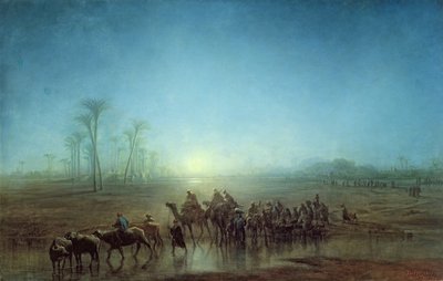 ベドウィンのキャラバン、1863 作： Francois Barry
