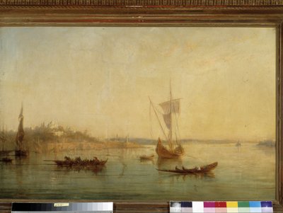 コンスタンティノープルのボスポラス海峡の入り口の風景 作： Francois Barry