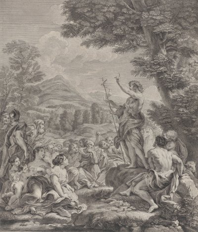 群衆に説教する洗礼者聖ヨハネ。 1729年。 作： Francois Bernard Lepicie
