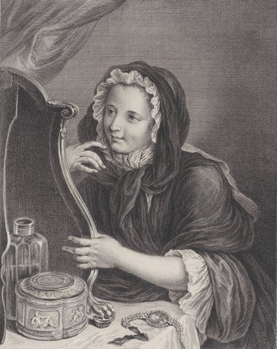 コケティッシュな未亡人、1724年。 作： Francois Bernard Lepicie