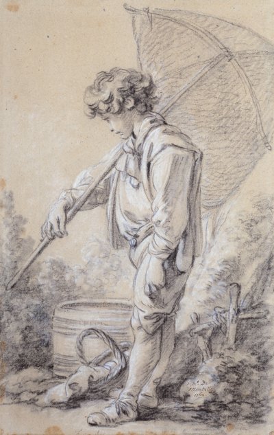 網を持つ少年 作： François Boucher
