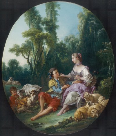 彼らはブドウについて考えていますか？ 作： François Boucher