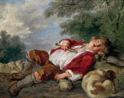 ベルガー・エンドルミ（眠れる羊飼い） 1750年頃 作： François Boucher