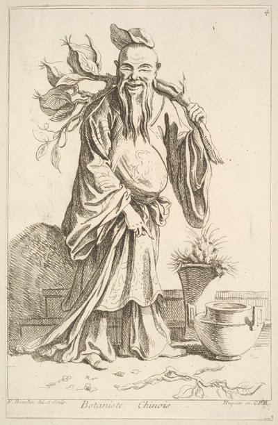 中国の植物学者 作： François Boucher