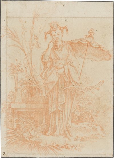 シノワズリ（庭の女主人） 作： François Boucher