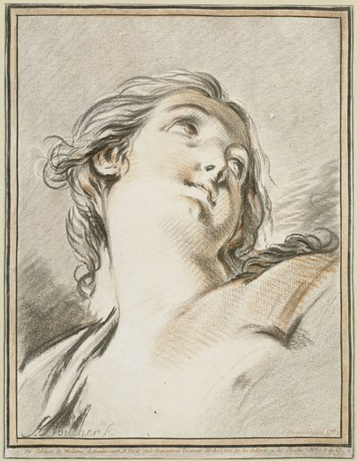 女性の頭部 作： François Boucher