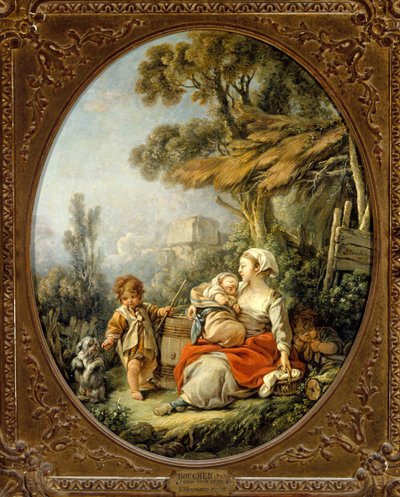 幸せな母 作： François Boucher